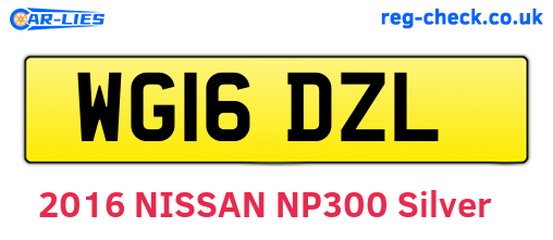 WG16DZL are the vehicle registration plates.