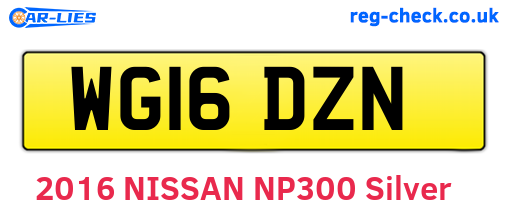 WG16DZN are the vehicle registration plates.