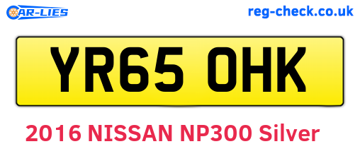 YR65OHK are the vehicle registration plates.