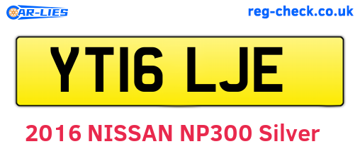YT16LJE are the vehicle registration plates.