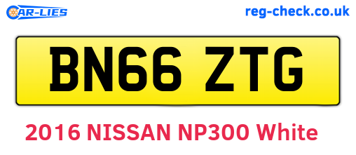 BN66ZTG are the vehicle registration plates.