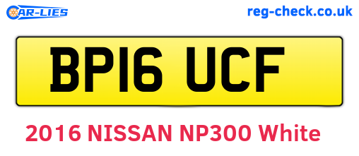 BP16UCF are the vehicle registration plates.