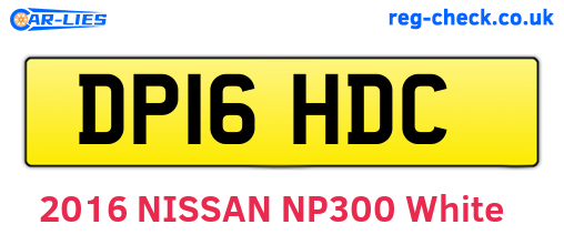 DP16HDC are the vehicle registration plates.