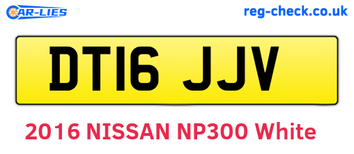 DT16JJV are the vehicle registration plates.
