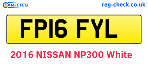 FP16FYL are the vehicle registration plates.