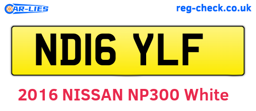 ND16YLF are the vehicle registration plates.