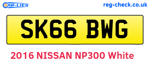 SK66BWG are the vehicle registration plates.