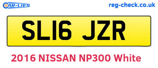 SL16JZR are the vehicle registration plates.
