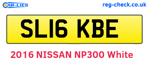 SL16KBE are the vehicle registration plates.