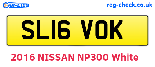 SL16VOK are the vehicle registration plates.