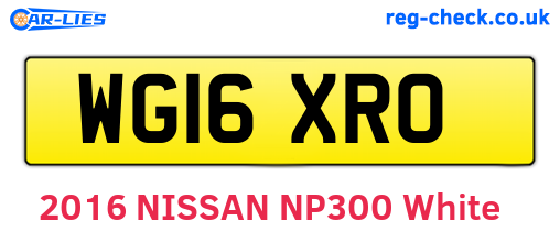 WG16XRO are the vehicle registration plates.