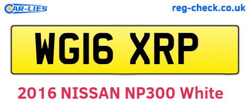 WG16XRP are the vehicle registration plates.