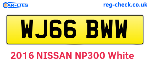 WJ66BWW are the vehicle registration plates.