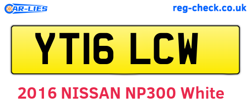 YT16LCW are the vehicle registration plates.
