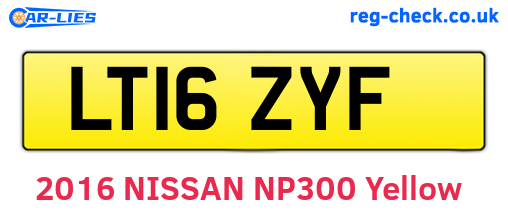 LT16ZYF are the vehicle registration plates.