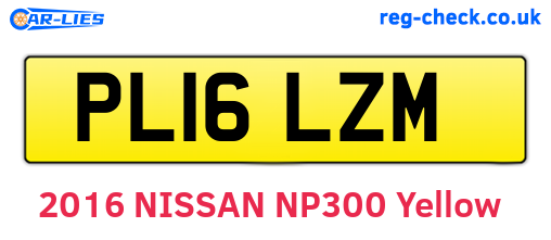 PL16LZM are the vehicle registration plates.