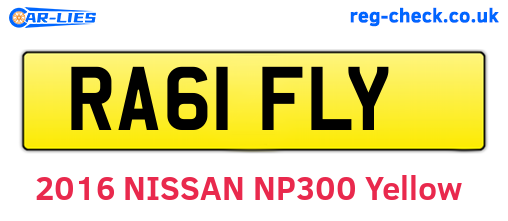 RA61FLY are the vehicle registration plates.