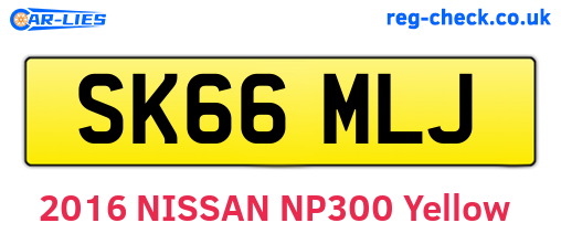 SK66MLJ are the vehicle registration plates.