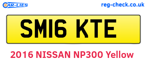 SM16KTE are the vehicle registration plates.