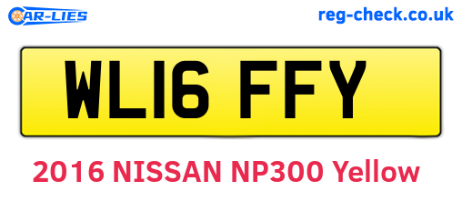 WL16FFY are the vehicle registration plates.