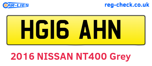 HG16AHN are the vehicle registration plates.