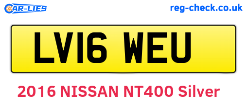 LV16WEU are the vehicle registration plates.