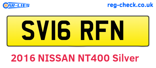 SV16RFN are the vehicle registration plates.