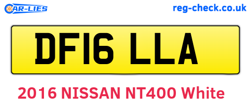 DF16LLA are the vehicle registration plates.