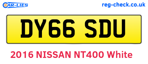 DY66SDU are the vehicle registration plates.