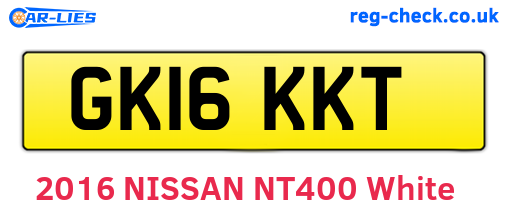 GK16KKT are the vehicle registration plates.