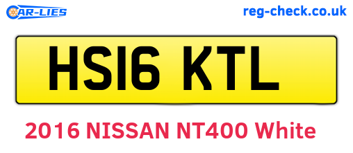HS16KTL are the vehicle registration plates.
