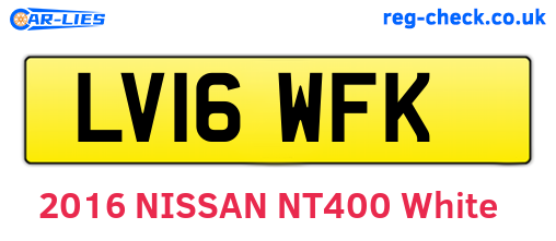 LV16WFK are the vehicle registration plates.