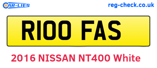 R100FAS are the vehicle registration plates.