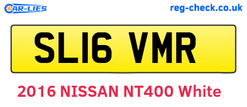 SL16VMR are the vehicle registration plates.