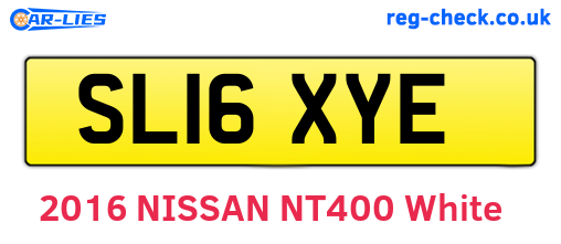 SL16XYE are the vehicle registration plates.