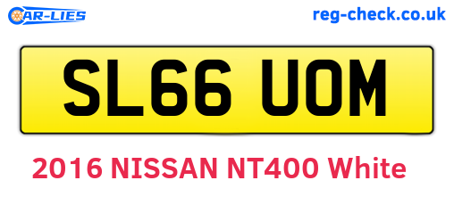 SL66UOM are the vehicle registration plates.