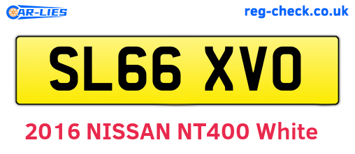 SL66XVO are the vehicle registration plates.