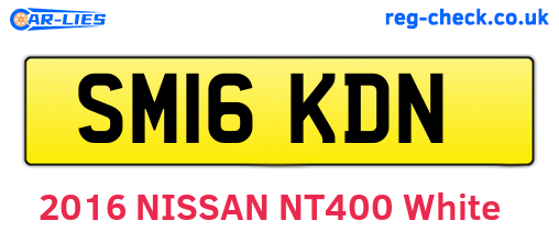 SM16KDN are the vehicle registration plates.