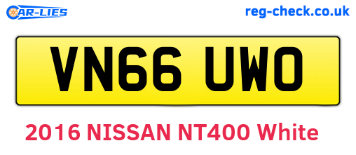 VN66UWO are the vehicle registration plates.