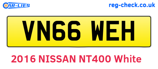 VN66WEH are the vehicle registration plates.