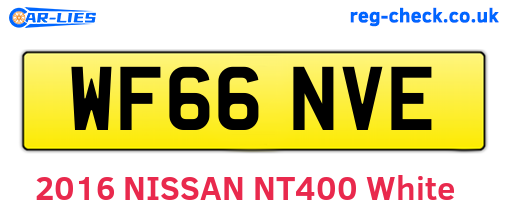 WF66NVE are the vehicle registration plates.
