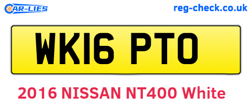 WK16PTO are the vehicle registration plates.