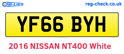 YF66BYH are the vehicle registration plates.