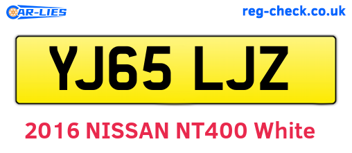 YJ65LJZ are the vehicle registration plates.