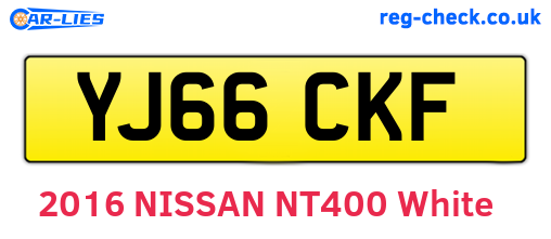 YJ66CKF are the vehicle registration plates.