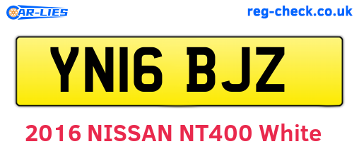 YN16BJZ are the vehicle registration plates.
