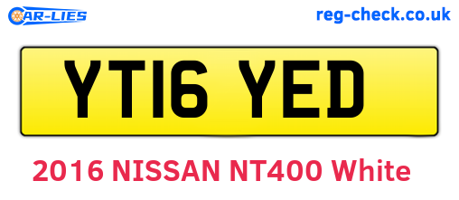 YT16YED are the vehicle registration plates.