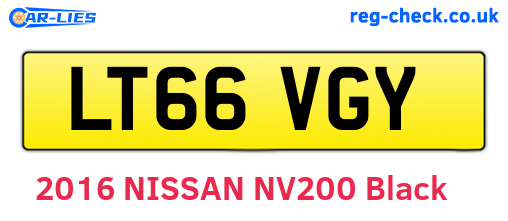 LT66VGY are the vehicle registration plates.