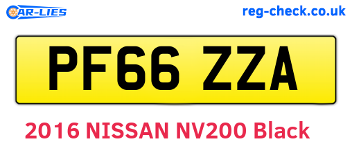 PF66ZZA are the vehicle registration plates.