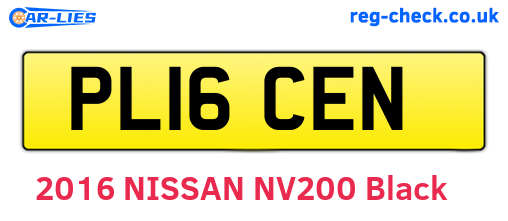 PL16CEN are the vehicle registration plates.
